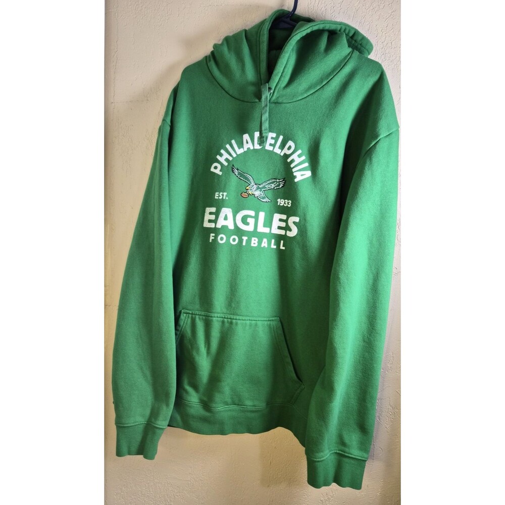 Philadelphia Eagles Fanatics Collection Vintage Arch Green Hoodie Size 5XL!